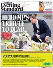 London Evening Standard () Newspaper Front Page for 28 March 2017