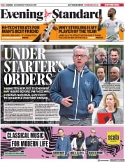 London Evening Standard () Newspaper Front Page for 28 March 2019