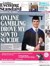 London Evening Standard () Newspaper Front Page for 28 April 2016