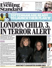 London Evening Standard () Newspaper Front Page for 28 July 2015