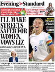 London Evening Standard () Newspaper Front Page for 28 July 2022
