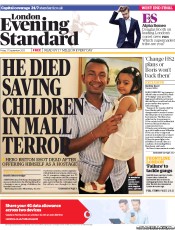 London Evening Standard () Newspaper Front Page for 28 September 2013