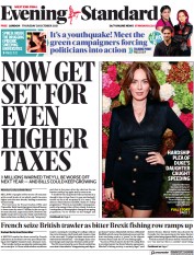 London Evening Standard () Newspaper Front Page for 29 October 2021