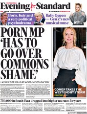 London Evening Standard () Newspaper Front Page for 29 April 2022