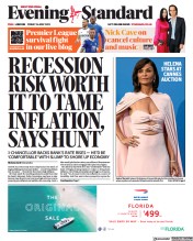 London Evening Standard () Newspaper Front Page for 29 May 2023