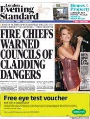 London Evening Standard () Newspaper Front Page for 29 June 2017