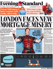 London Evening Standard () Newspaper Front Page for 2 November 2022