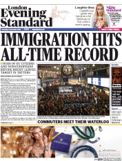 London Evening Standard () Newspaper Front Page for 2 December 2016
