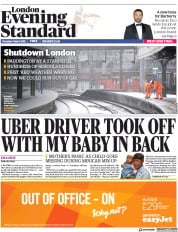 London Evening Standard () Newspaper Front Page for 2 March 2018