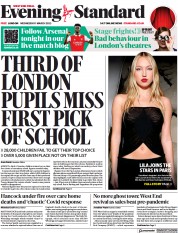 London Evening Standard () Newspaper Front Page for 2 March 2023