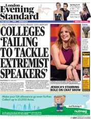 London Evening Standard () Newspaper Front Page for 2 April 2016