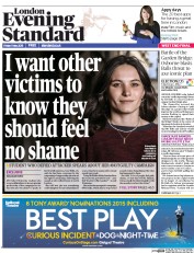 London Evening Standard () Newspaper Front Page for 2 May 2015