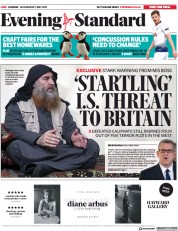 London Evening Standard () Newspaper Front Page for 2 May 2019