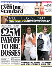 London Evening Standard () Newspaper Front Page for 2 July 2013