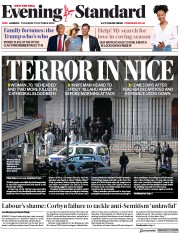 London Evening Standard () Newspaper Front Page for 30 October 2020