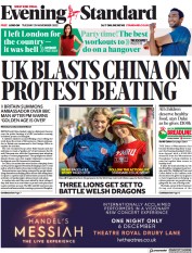 London Evening Standard () Newspaper Front Page for 30 November 2022