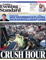 London Evening Standard () Newspaper Front Page for 30 April 2014