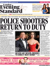 London Evening Standard () Newspaper Front Page for 30 May 2013