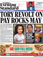 London Evening Standard () Newspaper Front Page for 30 June 2017