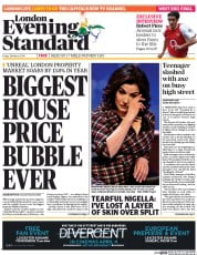 London Evening Standard () Newspaper Front Page for 31 March 2014