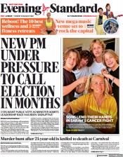 London Evening Standard () Newspaper Front Page for 31 August 2022
