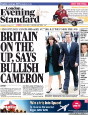 London Evening Standard () Newspaper Front Page for 3 October 2013