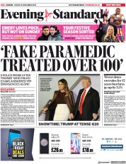London Evening Standard () Newspaper Front Page for 3 December 2018