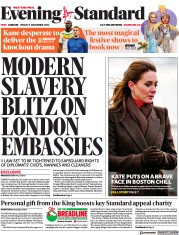 London Evening Standard () Newspaper Front Page for 3 December 2022