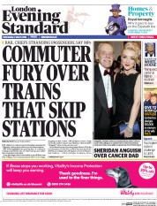 London Evening Standard () Newspaper Front Page for 3 March 2016