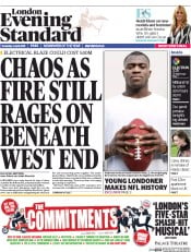 London Evening Standard () Newspaper Front Page for 3 April 2015