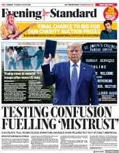 London Evening Standard () Newspaper Front Page for 3 June 2020