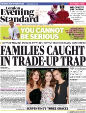 London Evening Standard () Newspaper Front Page for 3 July 2014