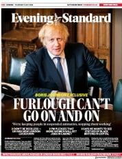 London Evening Standard () Newspaper Front Page for 3 July 2020