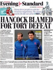 London Evening Standard () Newspaper Front Page for 3 July 2021