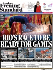 London Evening Standard () Newspaper Front Page for 3 August 2016