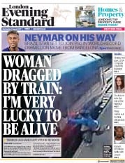 London Evening Standard () Newspaper Front Page for 3 August 2017