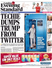 London Evening Standard () Newspaper Front Page for 4 November 2017