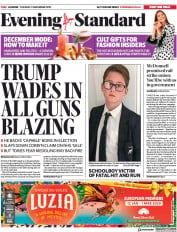 London Evening Standard () Newspaper Front Page for 4 December 2019