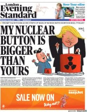 London Evening Standard () Newspaper Front Page for 4 January 2018