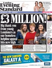 London Evening Standard () Newspaper Front Page for 4 February 2017