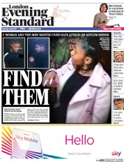 London Evening Standard () Newspaper Front Page for 4 April 2017