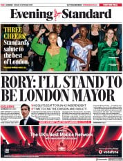 London Evening Standard () Newspaper Front Page for 5 October 2019