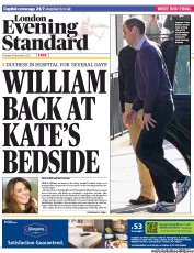 London Evening Standard () Newspaper Front Page for 5 December 2012