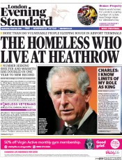 London Evening Standard () Newspaper Front Page for 5 February 2015