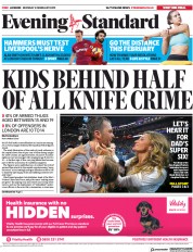 London Evening Standard () Newspaper Front Page for 5 February 2019