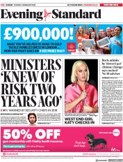 London Evening Standard () Newspaper Front Page for 5 February 2020