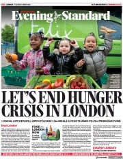 London Evening Standard () Newspaper Front Page for 5 May 2021