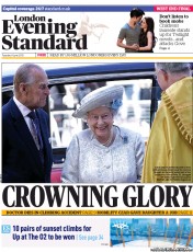 London Evening Standard () Newspaper Front Page for 5 June 2013