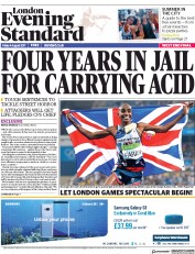 London Evening Standard () Newspaper Front Page for 5 August 2017