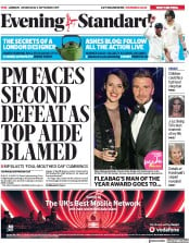 London Evening Standard () Newspaper Front Page for 5 September 2019